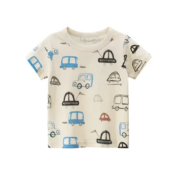 8812 Tašky T-Shirt Deti pre chlapcov, Dievčatá, detské Košele Dieťa, Batoľa, Dieťa Cotto Tee Topy Oblečenie Krátke