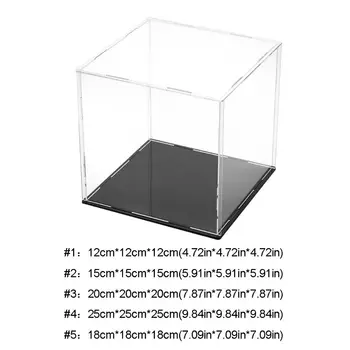 900C priehľadný Akrylový Predviesť Prachotesný Black Základný Model Hračka Zobraziť Prípade Akčné Figúrky Zberateľstvo Pultu Box