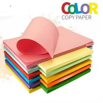 A4 Farebná Tlač na Papier 100 Listy/taška Origami Ručný Papier Študent Návrh kopírovací Papier Office kancelárske potreby