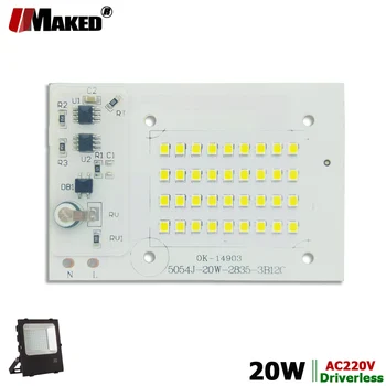 AC220V SMD 2835 LED PCB 20W 86x58mm LED Svetlomet Modul Hliníkový plech Biela/Teplá SMD2835 Smart IC Ovládač Pre bodové svetlo Lampy