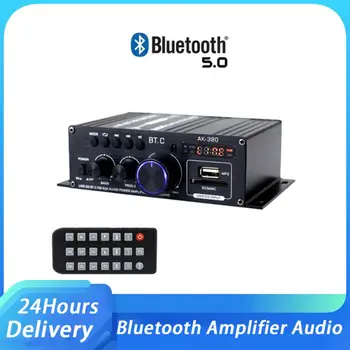 AK380/AK370 800W Bluetooth-kompatibilné Audio Zosilňovač Karaoke Home Theater 2 Kanálový Zosilňovač Výkon Class D Zosilňovač, USB, AUX