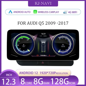Android 12 Pre Audi Q5 2009 -2017 Carplay IPS Displej BT, WIFI Auto Stereo Auto Rádio Pantalla Multimediálny Prehrávač, GPS Navigáciu