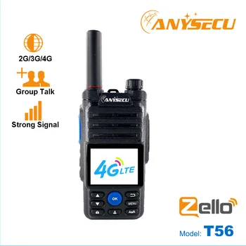 Anysecu T56 4G LTE Siete Rádio Zello Walkie Talkie Telefón 6800mAh Batéria Mobile Ham Amatérske Android Walkie Talkie