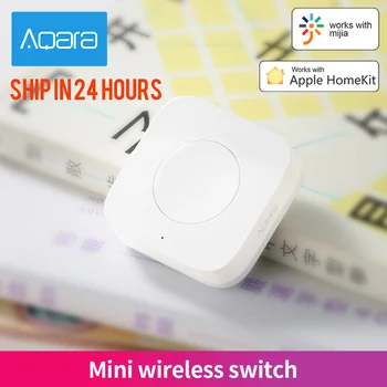 Aqara Mini Prepínač Bezdrôtovej komunikácie Zigbee Spojenie Univerzálny 3-pásmový Ovládacie Tlačidlo pre Smart Home Zariadenia Kompatibilné s Apple HomeKit