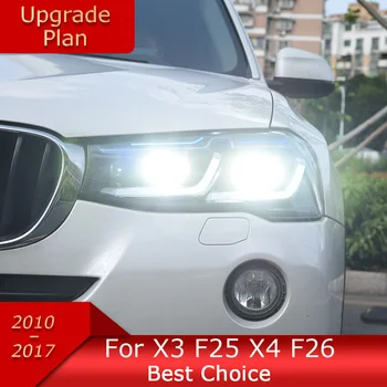 Auto Svetlá Pre X3 F25 2010-2017 X4 F26 LED Auto Svetlometu Montáž Upgrade Najnovšie M5 Súťaže Dizajn LHD RHD Príslušenstvo