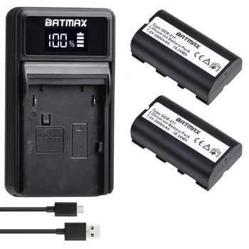 Batmax 2600mAh Vymeriavacie batérie GEB211 GEB212 +LED USB Nabíjačku pre TPS1200,ATX1200,GPS1200,GRX1200,RX1200,TC1200 totálna stanica