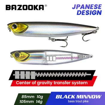 Bazooka Float Ceruzka Rybárske Lure Hard Bass Fishing Plastové Laser Riešiť Kapor Pesca Príslušenstvo Morské Ryby Zimné Prikrmovanie