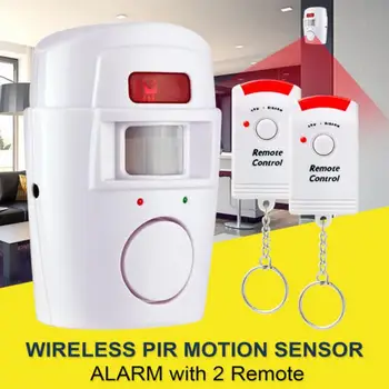 Bezdrôtové Diaľkové Riadených Mini Alarm s IR Infračervený Senzor Pohybu, Detektor & 105dB Hlasná Siréna Pre Home Security Anti-Theft