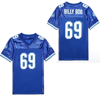 BG Americký futbal dres 69 BILLY BOB dresy Výšivky šitie Vonkajšie športové Hip hop voľné BULE 2020 new HORÚCE