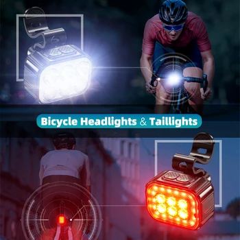 Bicykel predné svetlo zadné Svetlo MTB, Road Bike Jasný Blesk, Nepremokavé Cyklistické 500 Lumenov LED 12H Pracovná Doba Typu C Zliatiny ona