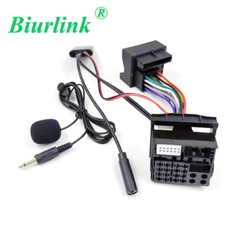 Biurlink 40Pin Quadlock Auto Stereo Bluetooth Audio Kábel Mikrofónu AUX Adaptér Pre Volkswagen Škoda RNS510 315