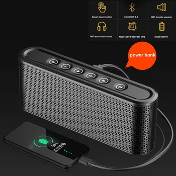 Bluetooth Reproduktor s Výkonom Bankových 8000mAh Prenosný Bezdrôtový Reproduktor 2*3W Stereo Zvuk s Bass TF karty, USB, MP3, WAV Prehrávač