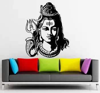 Boha Šivu, India Hindské Náboženstvo Stenu, Nálepky domova Stenu Vinylové Tapety nástenná maľba veľkosť 56x70cm Om Umenie Obtlačky D227