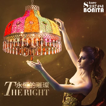Bohemia závesné osvetlenie spálne Juhovýchodnej Ázii droplight železa, skla svietidlo Crystal prívesok svetlá pre reštaurácie