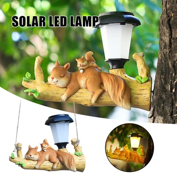 Cartoon Veverička Lenivosť Solárne Lampy Zvierat Nádvorie Verandu Lampa LED Solárne Svetlo Závesné Svetlo, Vonkajšie Záhradné Dekorácie Svetla Darček