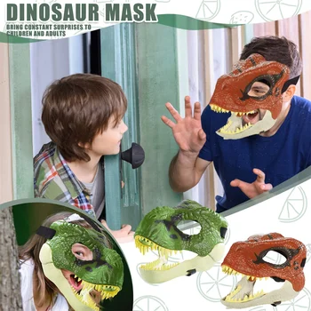 Dinosaurov Strašidelné Masky Zvieracie Masky Godzilla Pokrývky Hlavy Tyrannosaurus Rex Halloween Party Latex Spp Nastaviteľná Veľkosť Masky