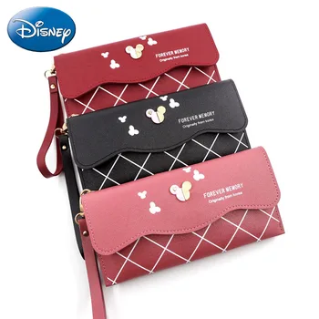 Disney Kórejský Módne Dámske Dlhé Anime Mickey Mouse Uši Peňaženka Peňaženky Jednoduché Roztomilý Mince Kabelku Spojka Taška Cartoon Držiteľa Karty