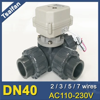 DN40 UPVC Elektrické Vody Ventil 3 Spôsob 11/2