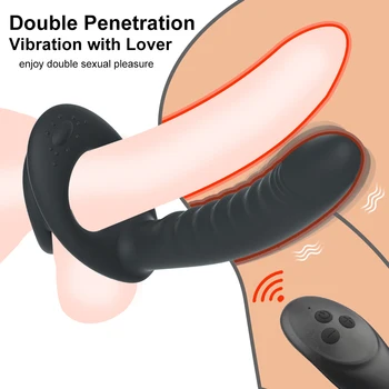 Double Penetrácia Popruh na Análny Vibrátor Pre Páry Dildo Vibrátor Riti Plug G-Spot Vibrátor Intímne Dospelých, Sexuálne Hračky pre Ženy