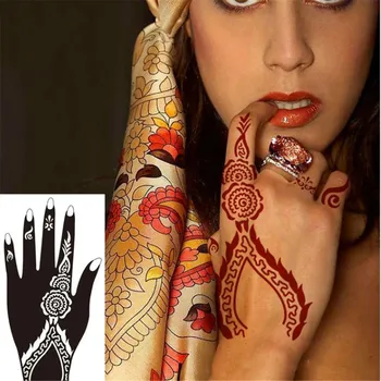 Dočasné Tetovanie Vzorkovníka Body Art Muži Ženy Indickej Henna Vzor Krásy Nepremokavé Falošné Rameno Ruku Opätovné Použitie Tetovanie