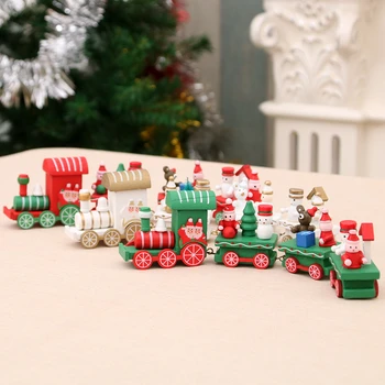 Drevené Vianočné Vlak Hračky, Vianočné Dekorácie pre Domov Nový Rok 2023 Deti, Darčeky, Vianočné Ozdoby Navidad 2022 Vianoce Dekor
