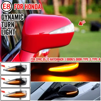 Dynamické Blinker na Honda Civic 8. Hatchback Coupe LED Zase Signálneho svetla šípku zrkadlo ukazovateľ 2005 až FA1 FD1 FD2 FN2