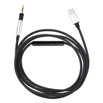 E8BA Typ-c až 2,5 mm Náhradný Audio Kábel Pre Hybnosť/Impulz 2.0 Náhradný Kábel Predlžovací Kábel S Mikrofónom