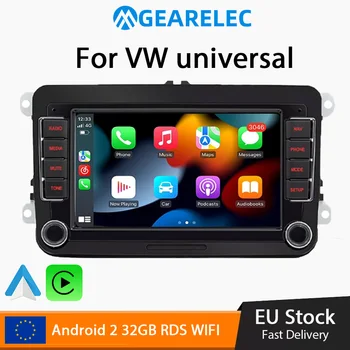 Gearelec 2din Android Auto autorádio Pre VW Tiguan Touran Caddy Jetta, Polo Passat Seat Multimediálny Prehrávač Stereo GPS Nav WiFi