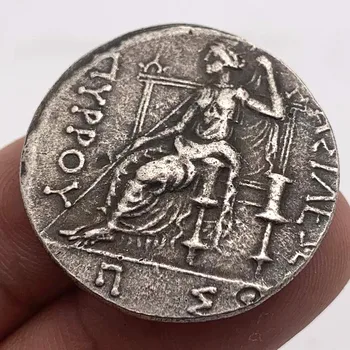 Grécke Bohyne Rytier 25 mm Starožitné Medi Staré Strieborné Medaily Pamätné Mince Odznak Zberateľskú Darček Ms01