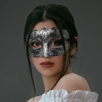 Halloween Kovové Očná Maska Ženy Vintage Očné Masky Strany Prospech Maškaráda Maska Polovicu Tváre Smrti Šaty Up Príslušenstvo