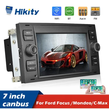 Hikity Android autorádio Pre Ford/Focus MK2/S-Max/Mondeo 4 5/Galaxy/C-Max GPS Multimediálne Video Player2 Din Auto Stereo Prijímač