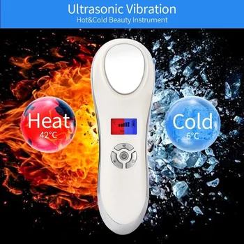 Horúce, Studené Vibrácií Kladivo Krásu Tváre Masáž Stroj Ultrazvukový Vibračný Prístroj Pre Starostlivosť O Pleť Sprísnenie Zdvíhacie Proti Vráskam