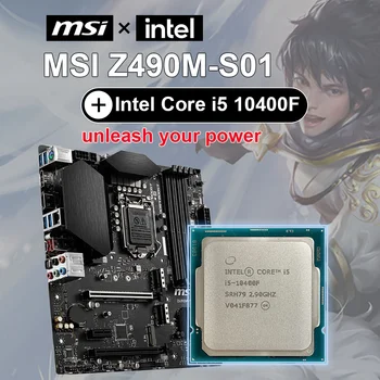 Intel Nové I5 10400F CPU + MSI Z490m-S01 základnej Dosky Micro-ATX DDR4 128 GB processador i7 auta placa mae e processador Procesor