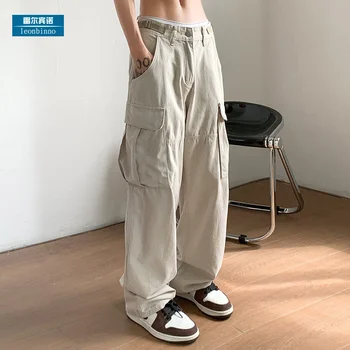 Japonský pracovné nohavice pánske letné tenké veľké vrecko rovno trubice cityboy módne vyprážané Ulici pekný dĺžka podlahy nohavice pánske