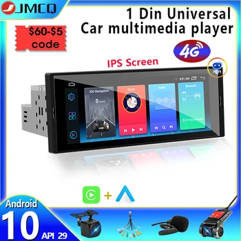 JMCQ Univerzálny 1 Din Auto Rádio Android Multimediálny Prehrávač 7 palcový Dotykový Displej Auto Stereo Video BMW VW GPS Navigácie DVD 4G WIFI