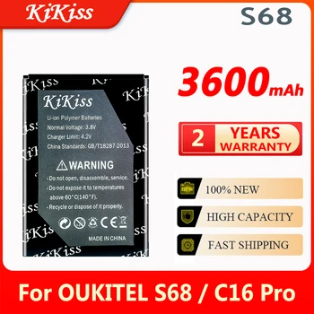 KiKiss Náhradné Batérie 3600mAh Pre OUKITEL S68 / C16 Pro C16Pro S68Pro