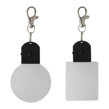 Klasické LED Svetlo Keychain príveskom Keychain Prázdne Akryl Krúžok na Prenosné Kľúče od Auta Krúžok pre Batohy Kabelky Dekor