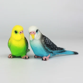 Kreatívne Simulácia Papagáj Parakeet Miniatúrne Krajiny Ornament Animal Model Kosačky Figúrka Umelé Vtáčie Fotografie Rekvizity