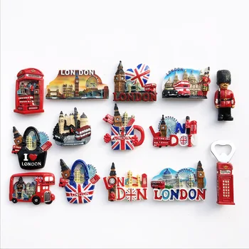 Kreatívne UK Chladnička Magnet so suvenírmi Londýne Orientačný bod Príťažlivosť Správu Magnety Kultúrnej Krajiny Plavidlo Darček Magnetické Nálepky