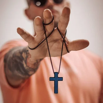 Kríž Mužov Náhrdelník, Muži Náboženské Kríž Kresťanský Prívesok Náhrdelníky, z Nehrdzavejúcej Ocele Muž Kresťania Šperky