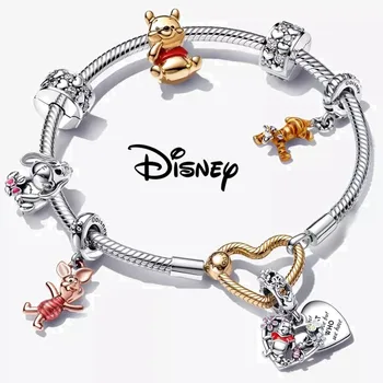 Kúzlo na Výrobu Šperkov Medvedík Pú Prívesky Detí Darčeky DIY Šperky Vhodné pre Pandora Náramok Korálky Disney 2022