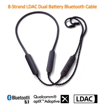 LDAC Bluetooth 5.1 Modul Kábel pre hlavový most Štúdiové Slúchadlá s Vysokým Rozlíšením, Bezdrôtový Audio Adaptér w Mikrofón Stereo Hi-Res Hudba