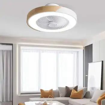 LED lampa s ventilátorom inteligentný, jedálne, spálne, stropný ventilátor na čítanie, tiché neviditeľný stierač diaľkové ovládanie + app control