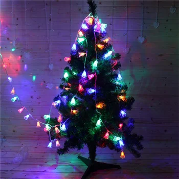 Led Vianočné Osvetlenie Mini Zvony Garland 2m 3m 6m Víla String Svetlá na batériový Vianočný Večierok Strom Dekorácie Pre Domov