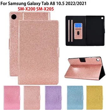 Lesk obal pre Samsung Galaxy Tab A8 2022 10.5 Prípade 2021 SM-X200 SM-X205 X200 X205 Kryt Funda Tablet Auto Sleep/Wake Coque