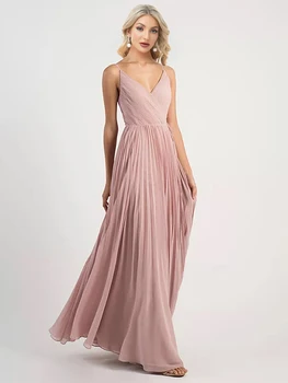 Lucyinlove Elegantné Šifón Tvaru Skladaný Večerné Šaty Formálne Strany Prom Šaty Šaty Šaty, Vestidos De Fiesta Pre Ženy 2022