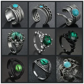 Luxusné Zelený Modrý Kameň Crystal Prst Prstene Pre Ženy Slivery Farba Svadobné Zapojenie Pásma Šperky, Darčeky 2022 Nové