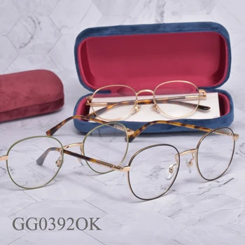 Luxusné Značky optické okuliare, rám 0392OK Dosky vysokej kvality Kolo Predpis Okuliarov, rám pre ženy muži