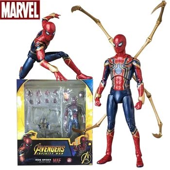 Marvel Mafex 081 Železa Spiderman Akcie Obrázok Avengers Spider Man Socha Model Bábika Kolekcie Hračky Darček pre Priateľa Deti