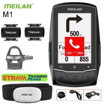 Meilan M1/M2 GPS Požičovňa Počítačov Bezdrôtový Tachometer Navigácia na Bicykel počítadlo kilometrov ANT+ Kadencie, Snímač Tepovej frekvencie Garmin